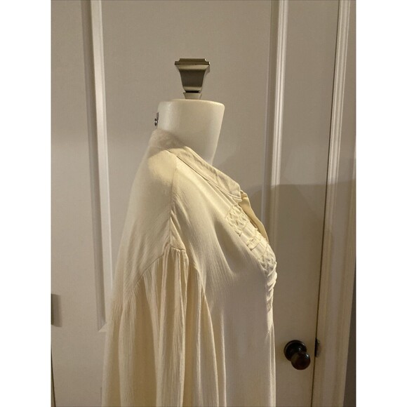 Keren Hart Ivory Embroidered Crochet Boho Blouse Tunic Top Shirt Womens 1X- New - Picture 7 of 16
